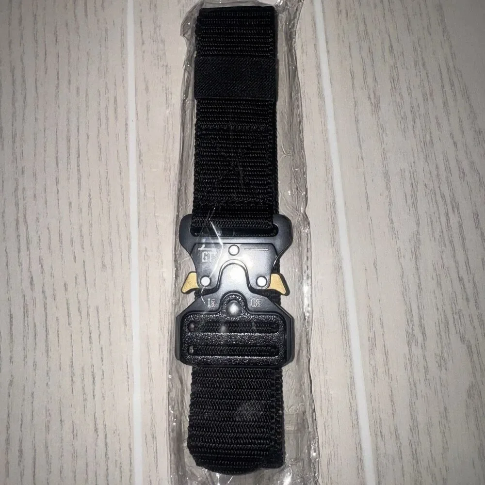 GTS Lightweight Black Duty Tactical Belt 1.25 Width w/Cobra Quick Release Buckle